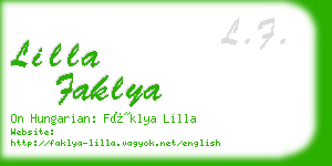 lilla faklya business card